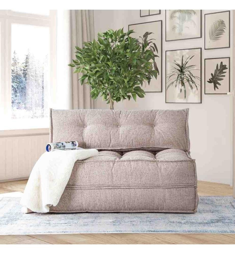 Divano letto a 2 posti, marrone chiaro, rivestimento: 100% Tessuto Boucle