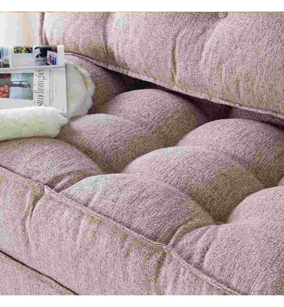 Divano letto a 2 posti, marrone chiaro, rivestimento: 100% Tessuto Boucle