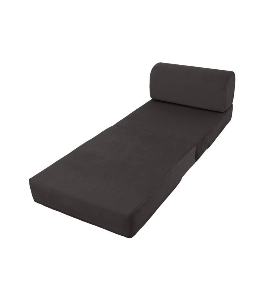 Divano letto a 1 posto, antracite, rivestimento: 100% tessuto di velluto