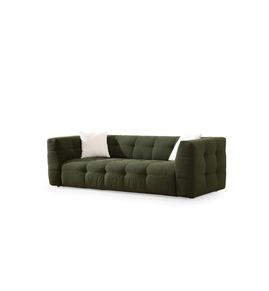3-Sitzer Sofa, Grün, Gestell: Buchenholz - Spanplatte, Stoff: 100% Polyester