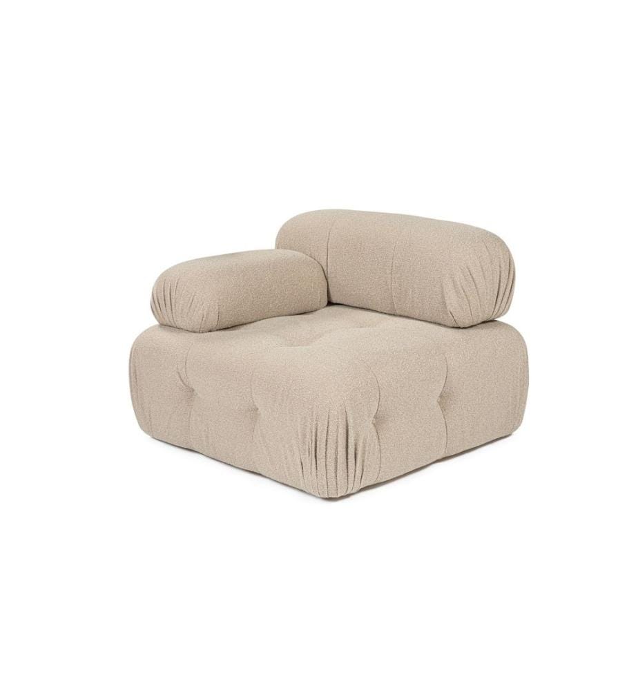 1-Seat Sofa, Peach, Frame: Beech Wood - Chipboard, Fabric: 100% Polyester