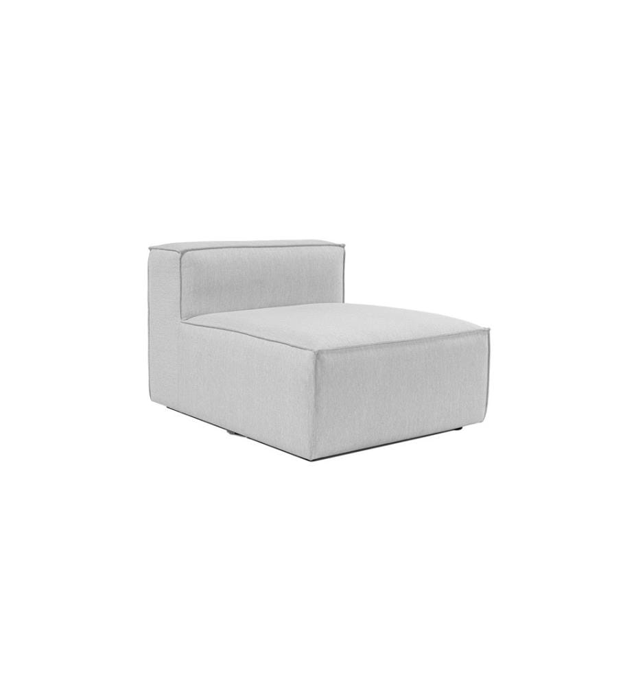 Divano a 1 posto, Grigio chiaro, Struttura: 100% Carpino, Tessuto: 100% lino