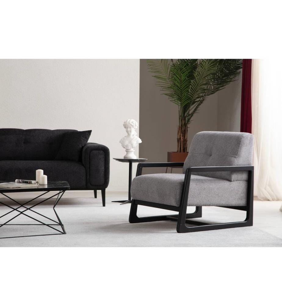 Divano-letto a 3 posti, Nero, Struttura: Legno di faggio - truciolato, Tessuto: 100% Poliestere