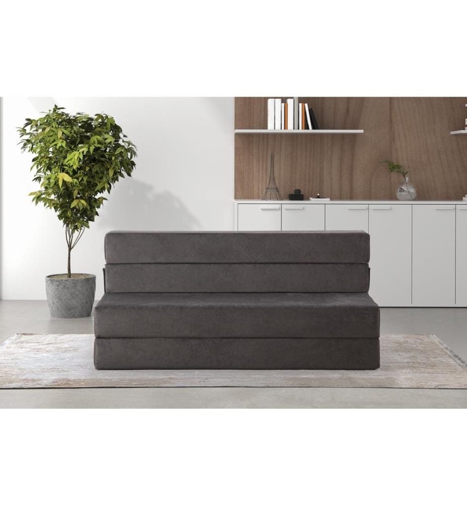 Divano letto a 2 posti, antracite, rivestimento: 100% SOLVE FABRIC