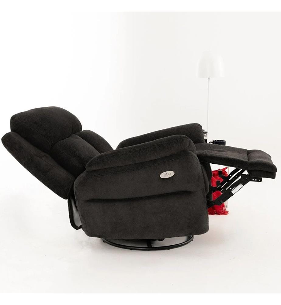 Recliner, Black, Frame: 70% HORNBEAM / 30% MELAMINE COATED CHIPBOARD