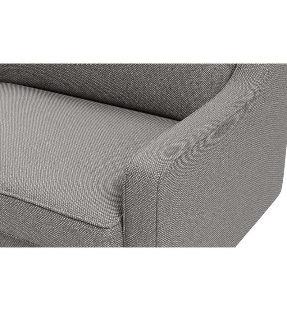Canapé 3 places, obsidienne, noyer, structure : 100 % ACIER