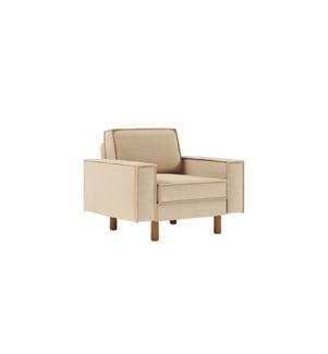 Sand, Nussbaum, Gestell: 100 % STAHL, 1-Sitzer-Sofa