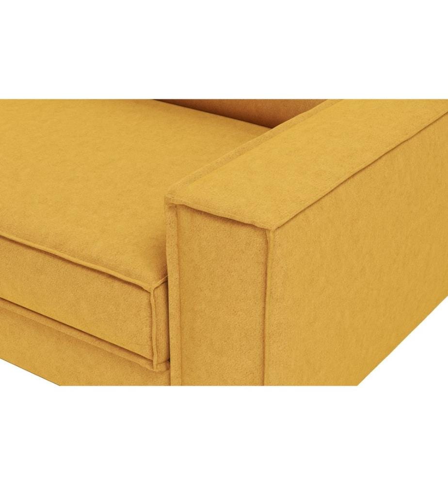 2-Seat Sofa, Mustard, Walnut, Frame: 100% STEEL