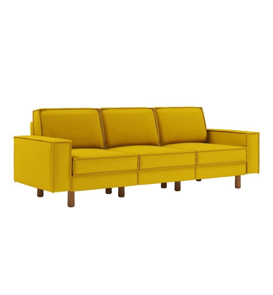 Canapé 3 places, tournesol, noyer, structure : 100 % ACIER