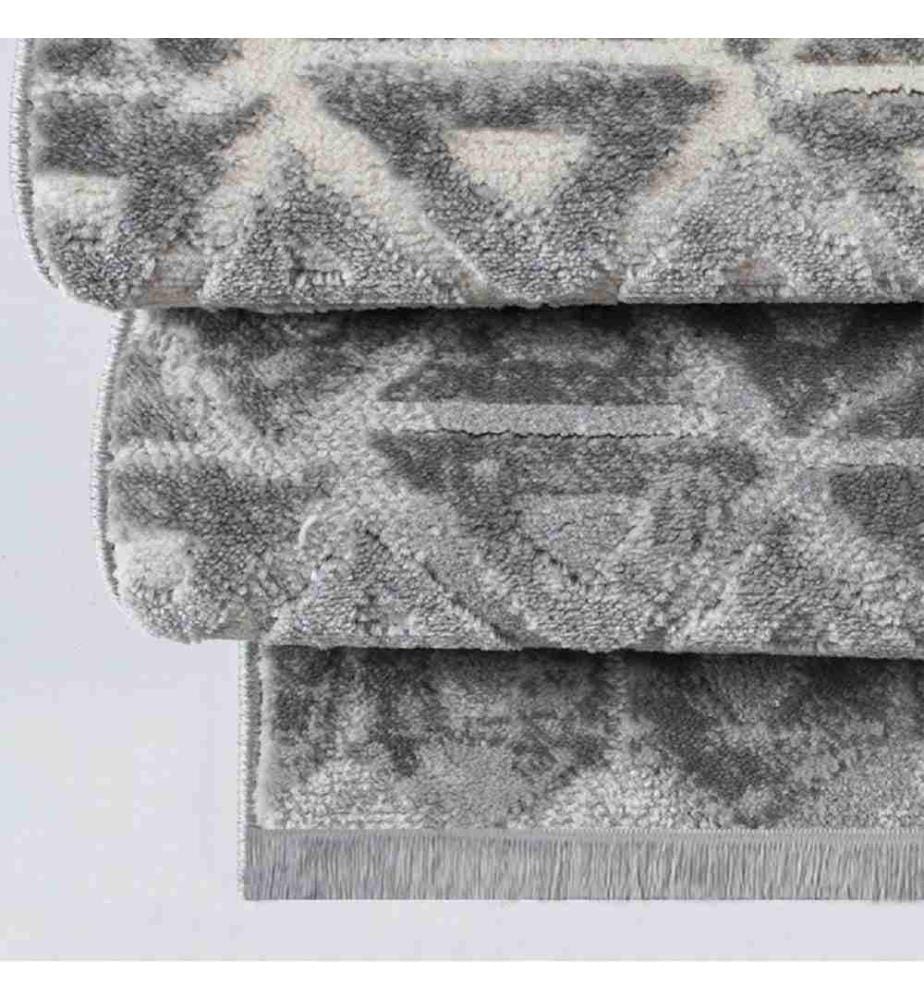 Hall Carpet, Grey, Cream, 60% Polypropylene - 40% Polyester, 100 x 150 cm