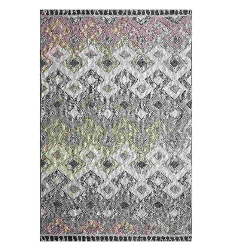 Tapis de hall, gris, 100% polypropylène, 100 x 400 cm