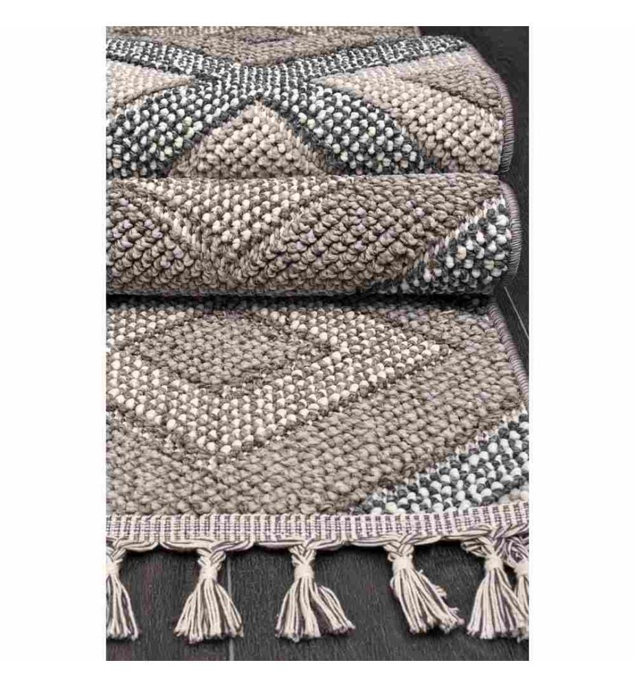 Tapis de hall, gris, 100% polypropylène, 200 x 450 cm