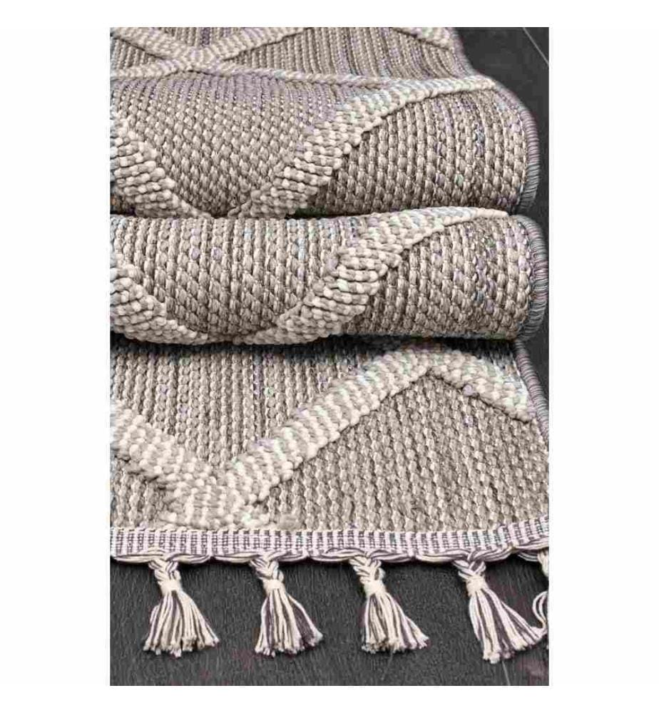 Tapis de hall, gris, 100% polypropylène, 200 x 450 cm