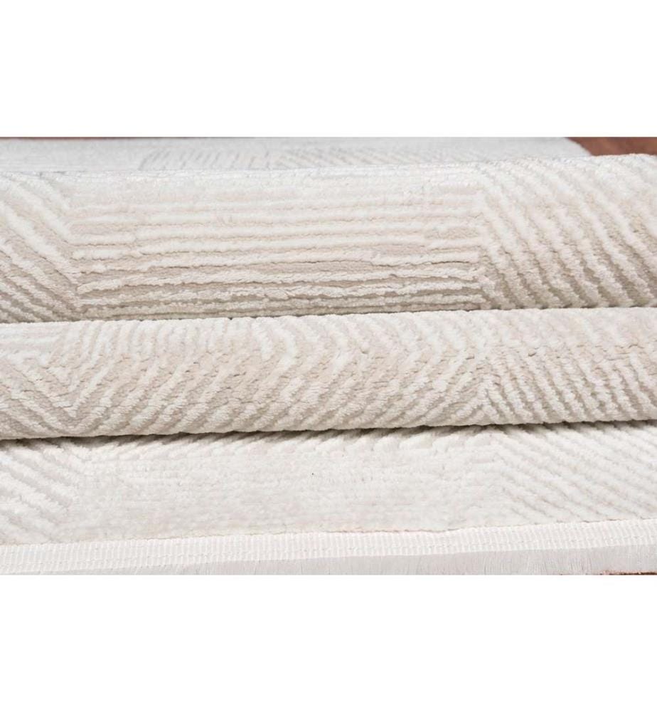 Tapis de salle, crème, 70 % polypropylène - 30 % polyester, 100 x 150 cm
