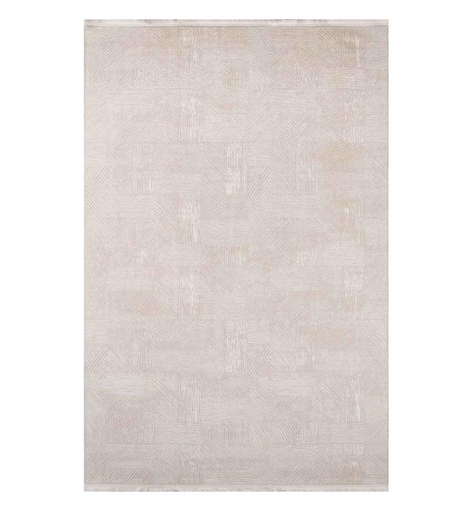 Tapis de salle, crème, 70 % polypropylène - 30 % polyester, 100 x 150 cm