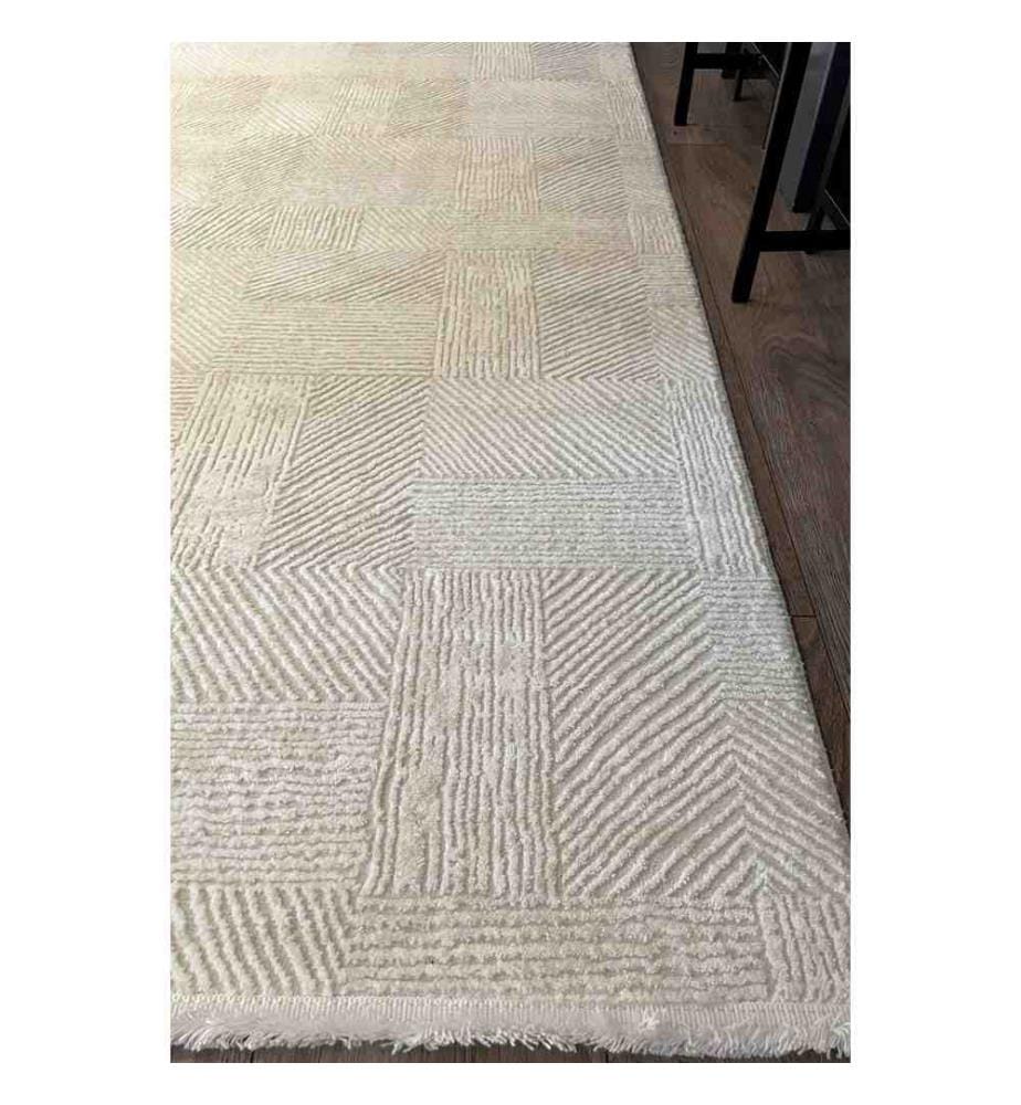 Tapis de salle, crème, 70% polypropylène - 30% polyester, 160 x 450 cm