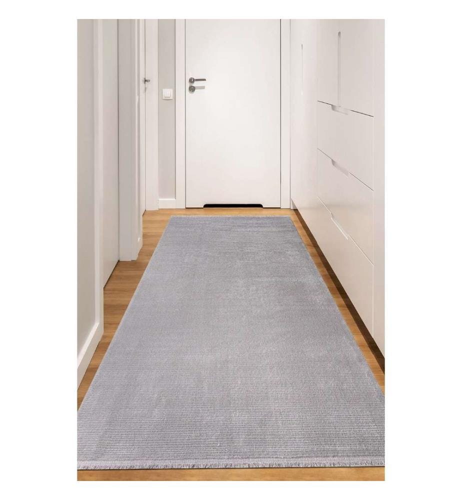 Tapis de salle, Gris, 70% Polypropylène - 30% Polyester, 80 x 500 cm