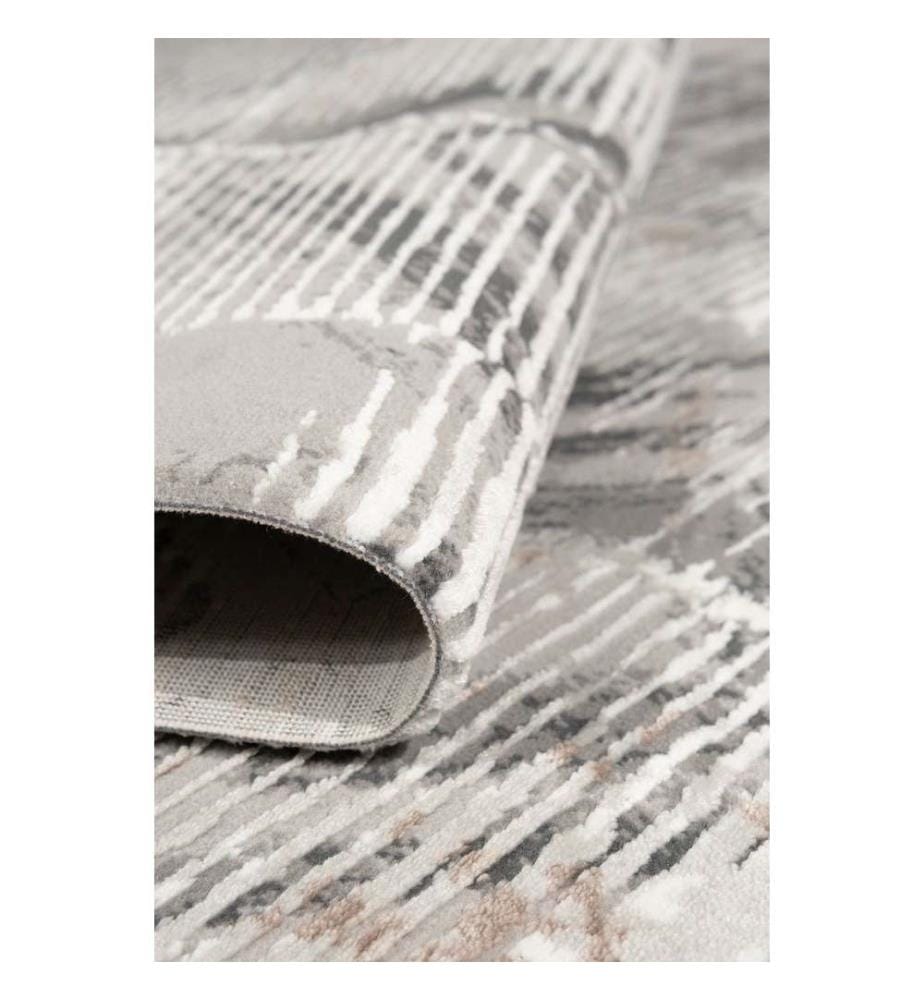Tapis de salle, Gris, 70% Polypropylène - 30% Polyester, 120 x 350 cm