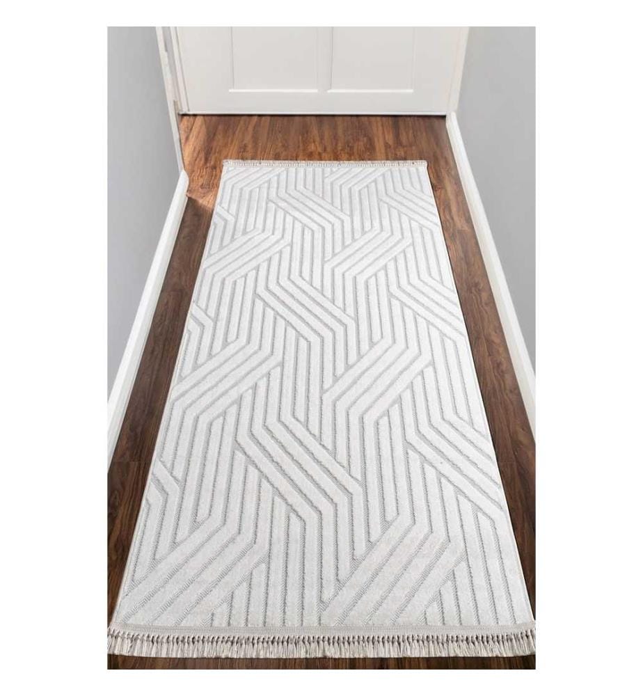 Tapis de hall, blanc, 100% polypropylène, 80 x 150 cm