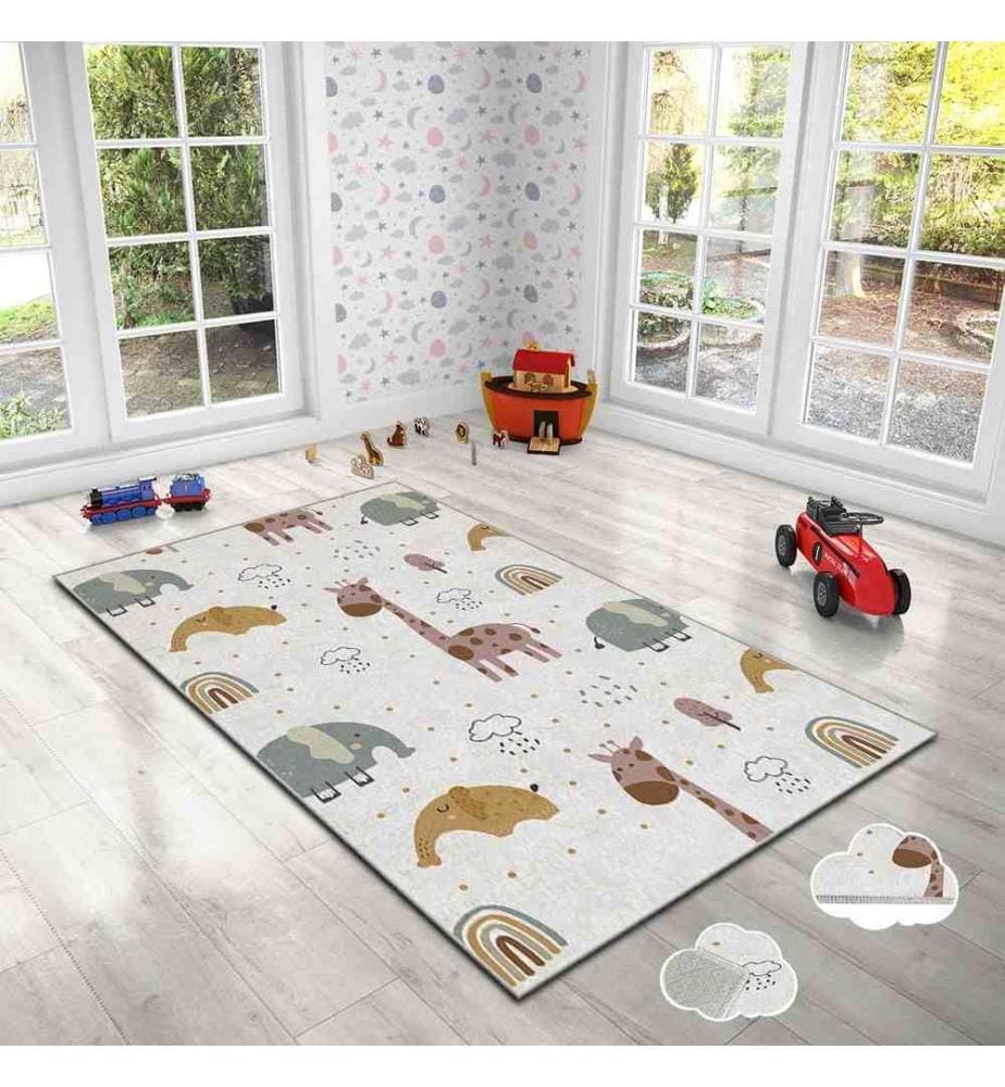 Teppich, Mehrfarbig, 100% Polyester, 100 x 140 cm
