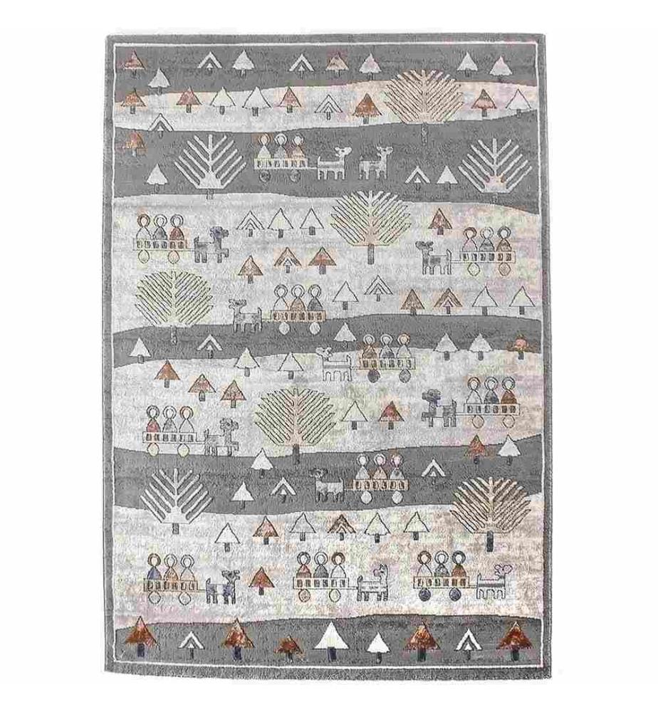 Tapis, gris, 100% polyester, 200 x 290 cm
