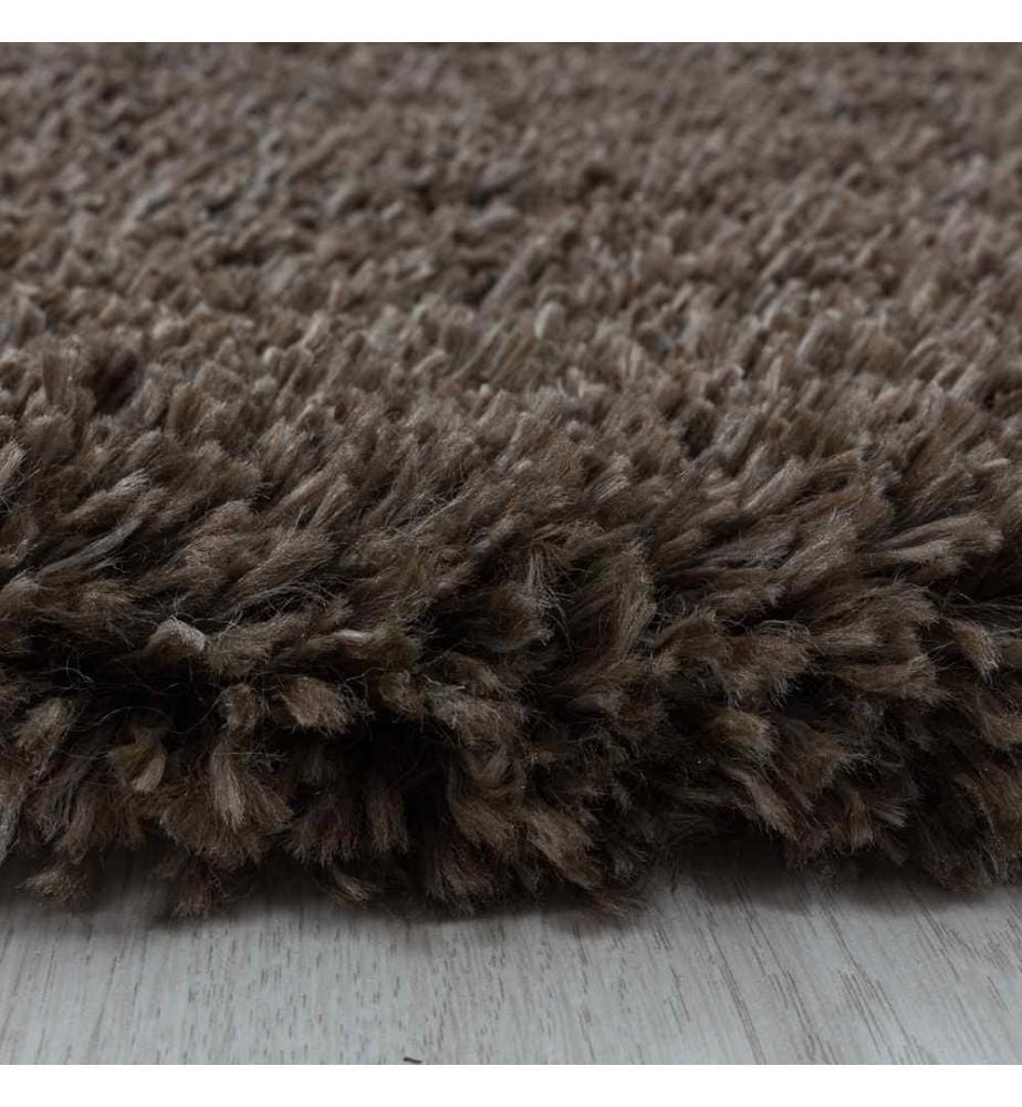 Tapis, brun, 100% polyester, 120 x 120 cm