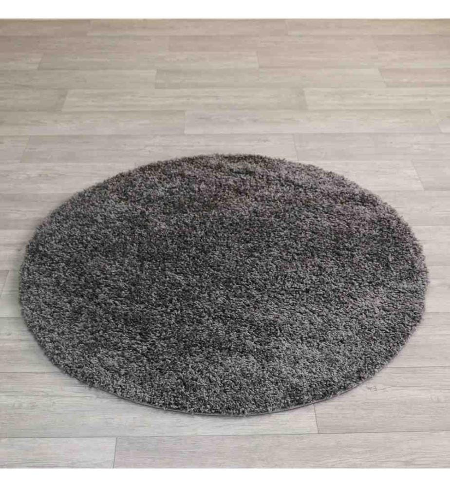 Tapis, Gris foncé, 100% polypropylène, Diamètre : 200 cm