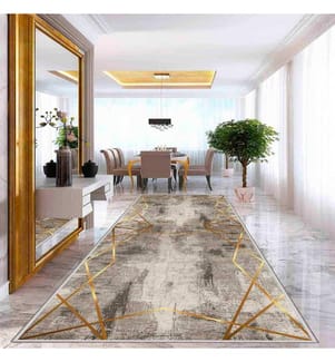 Teppich, Gold, Beige, Nerz, 100% Polyester, 80 x 100 cm