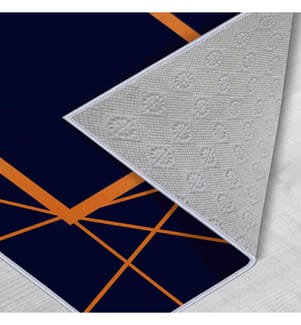 Teppich, Orange, Schwarz, 100% Polyester, 50 x 80 cm