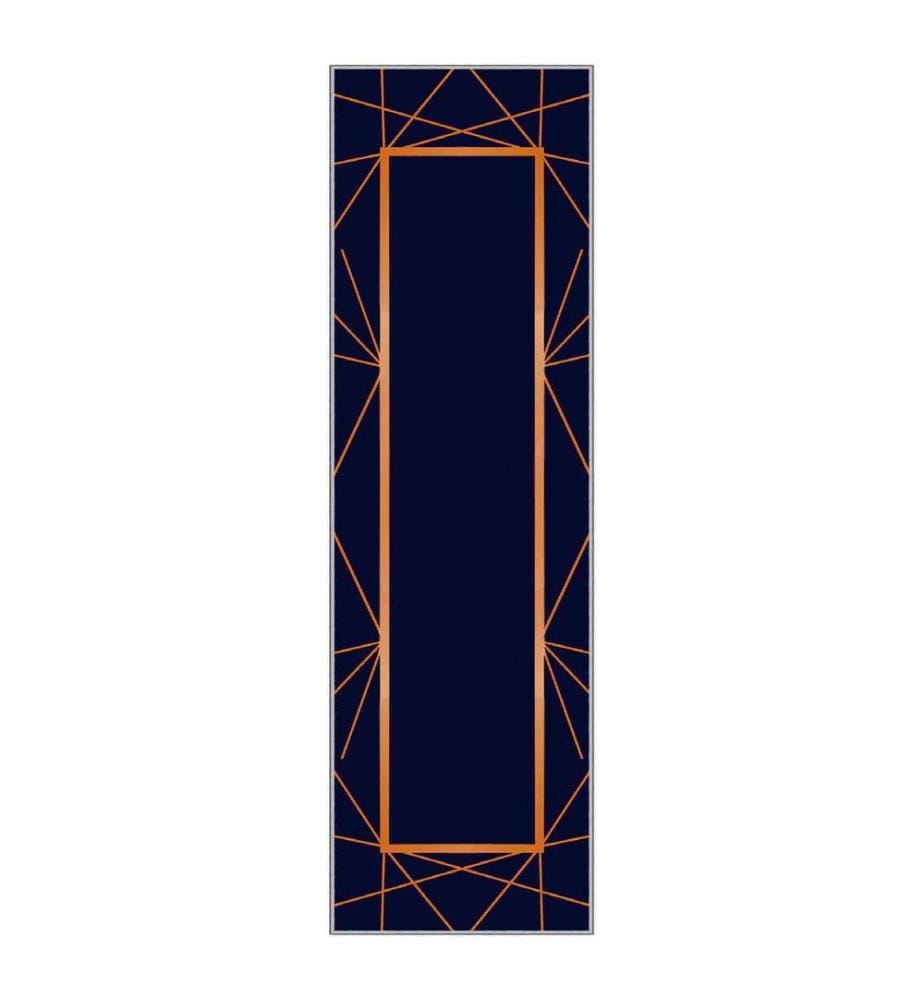 Teppich, Orange, Schwarz, 100% Polyester, 80 x 100 cm