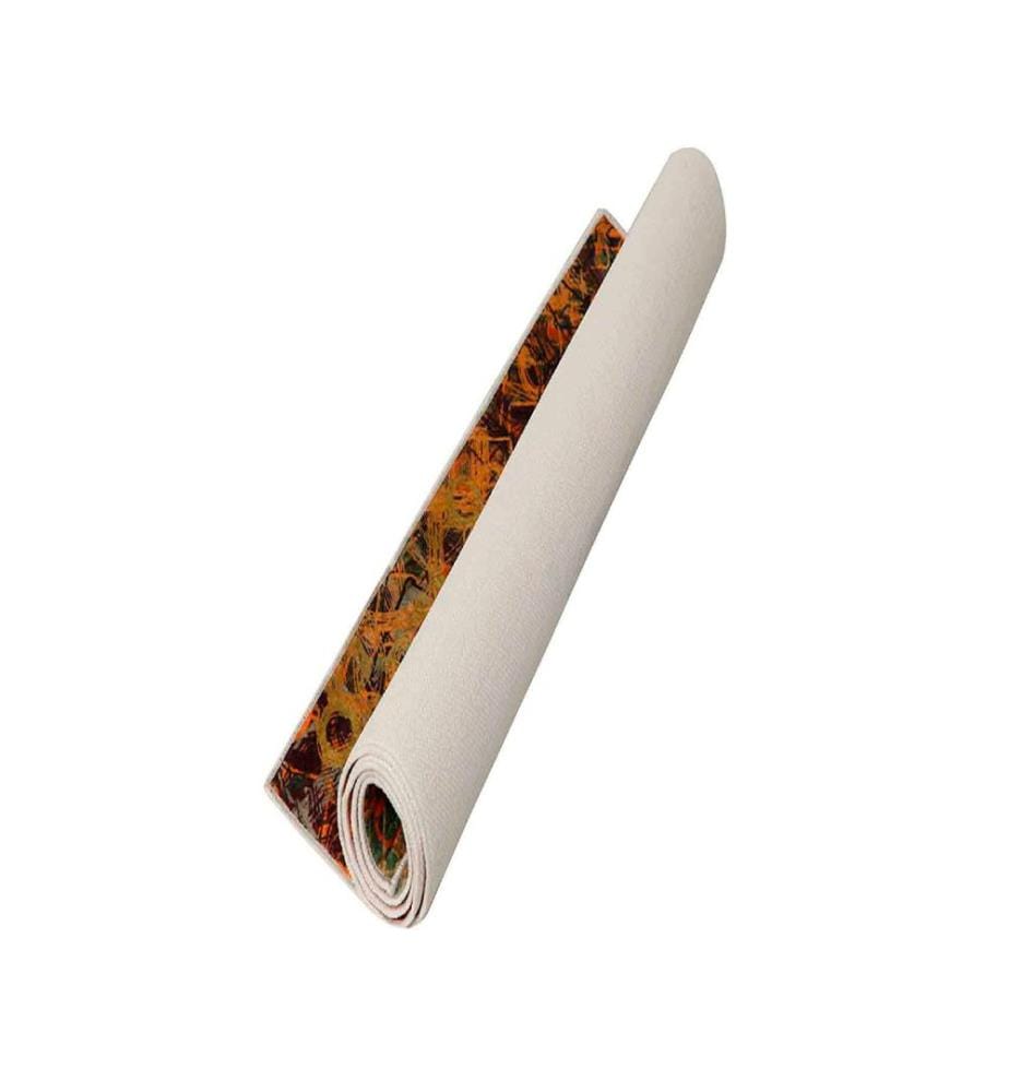 Tapis, rouge, orange, beige, moutarde, 100% polyester, 160 x 230 cm