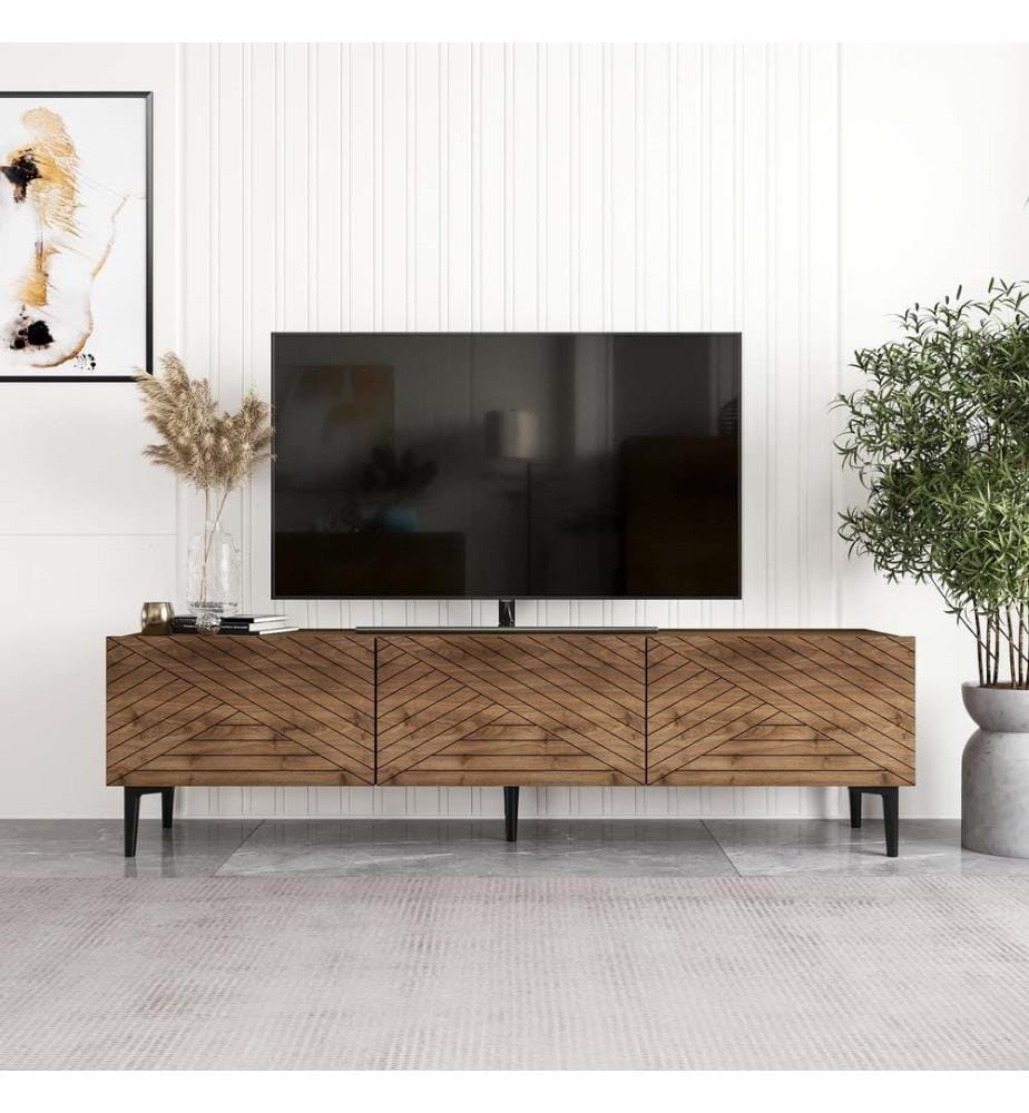 TV-Ständer, Walnuss, 100 % MELAMINBESCHICHTETE SPANPLATTE