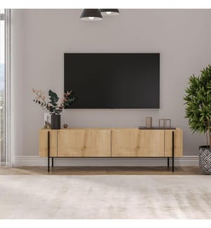 Meuble TV, Chêne saphir, PANNEAU DE PARTICULES 100 % MÉLAMINÉ