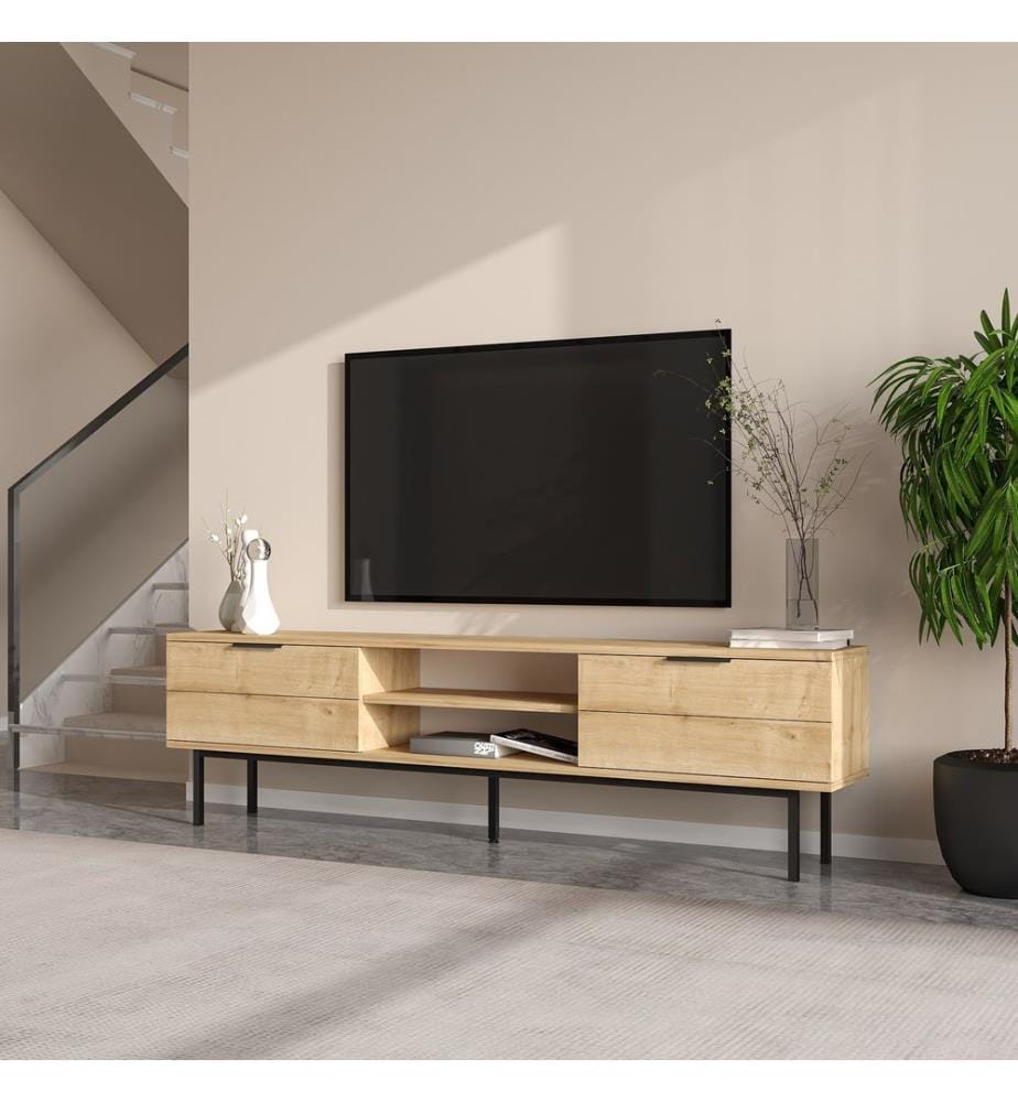 Porta TV, Rovere Zaffiro, 100% MELAMMINA RIVESTITA
