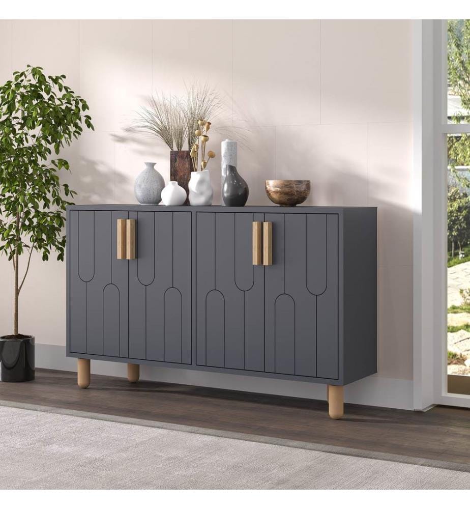 Console, antracite, 100% PANELLO MASSICCIO MELAMMINATO