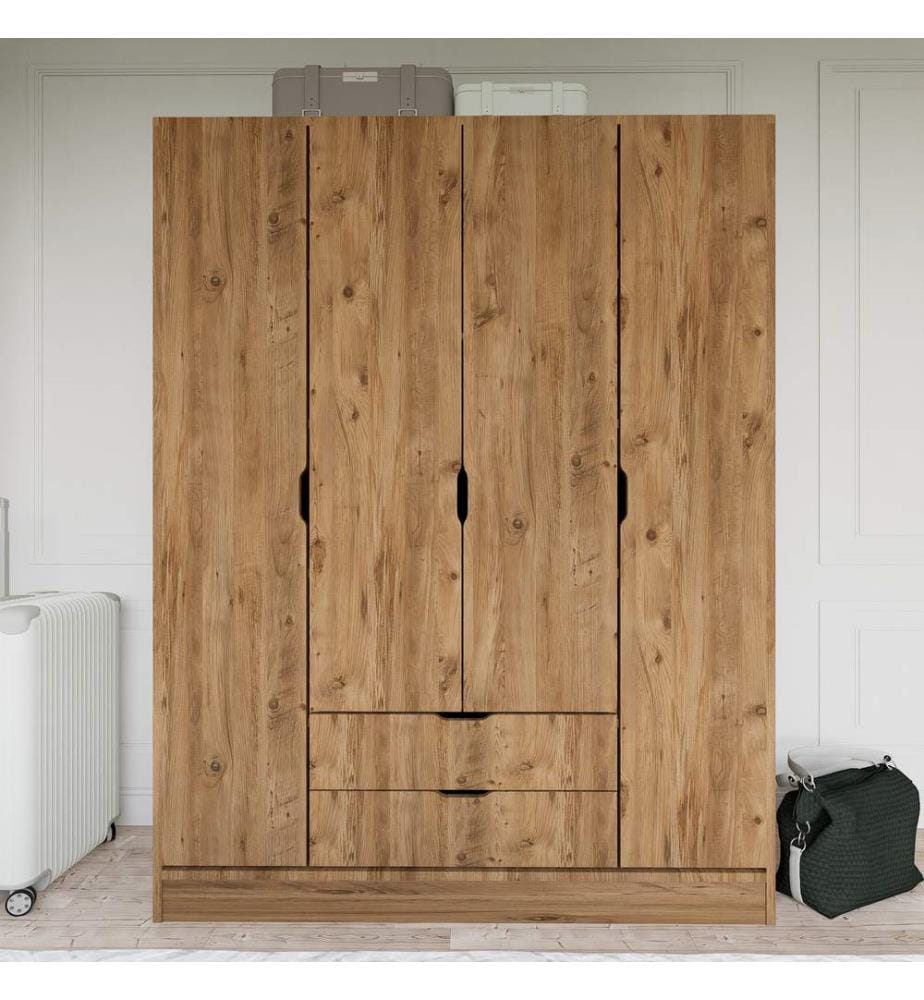 Armoire, Walnut, 100% Melamine Coated Particle Board