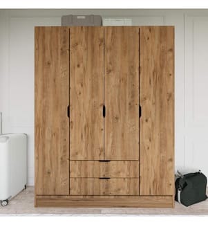 Kleiderschrank, Walnuss, 100% Melamine beschichtete Particle Board