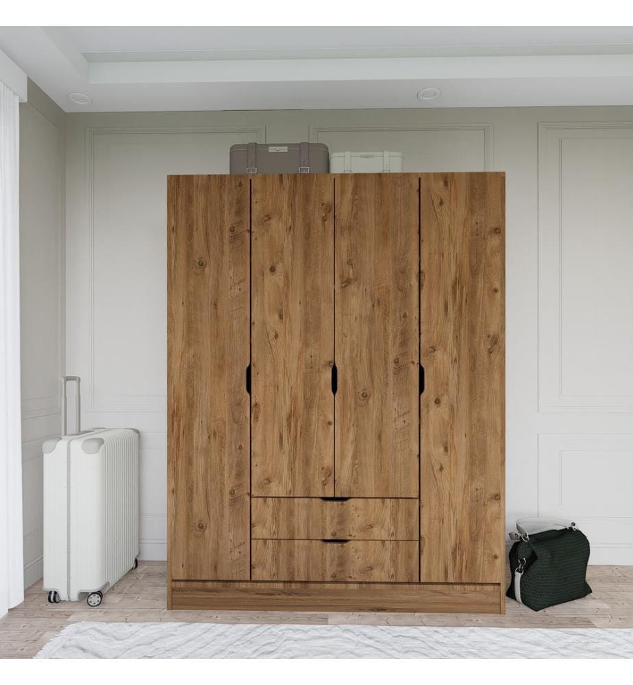 Armoire, Walnut, 100% Melamine Coated Particle Board