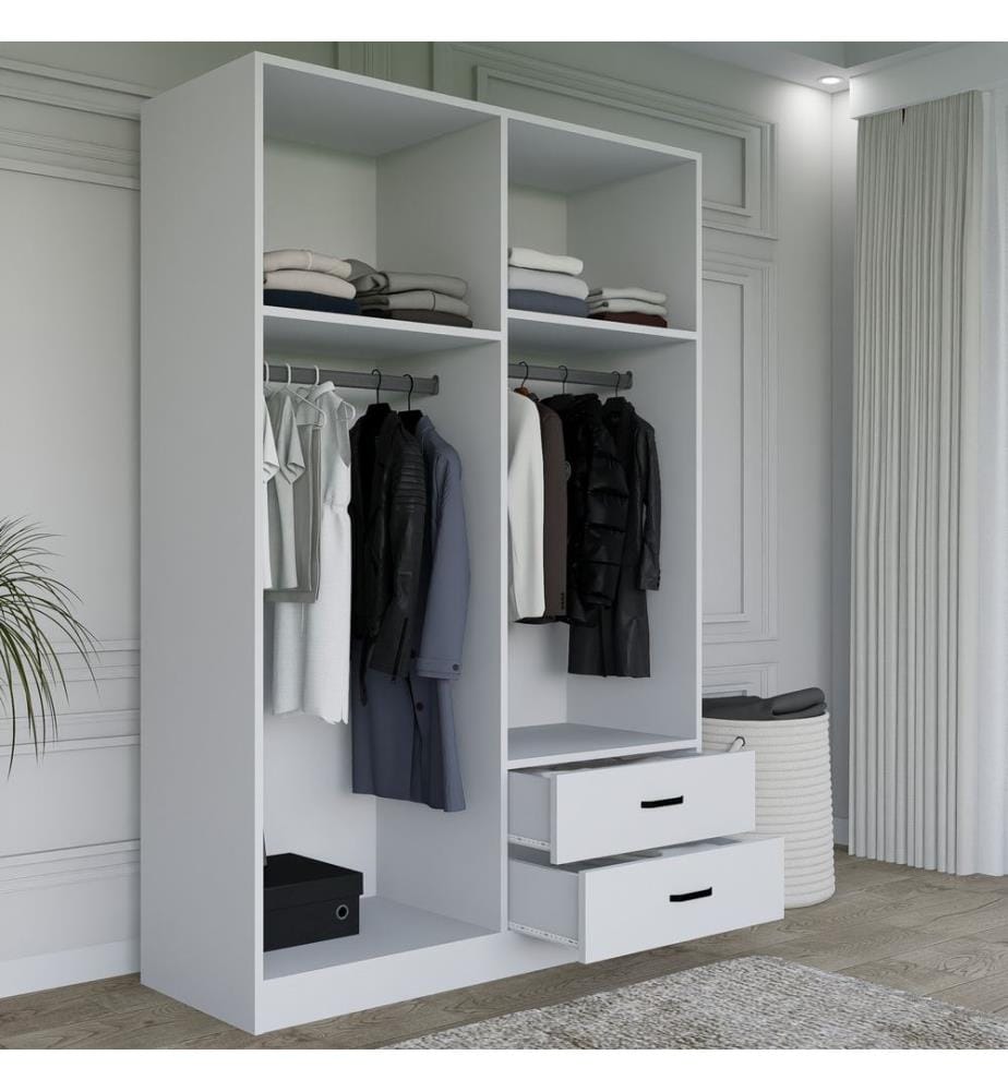 Armoire, blanc mat, 100% Melamine Particle Board
