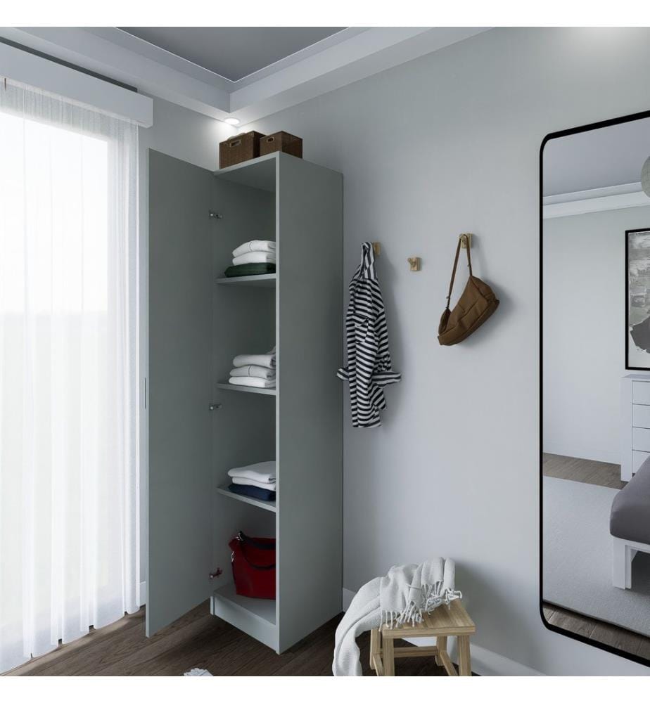 Armoire, Gris, 100% Melamine Particle Board