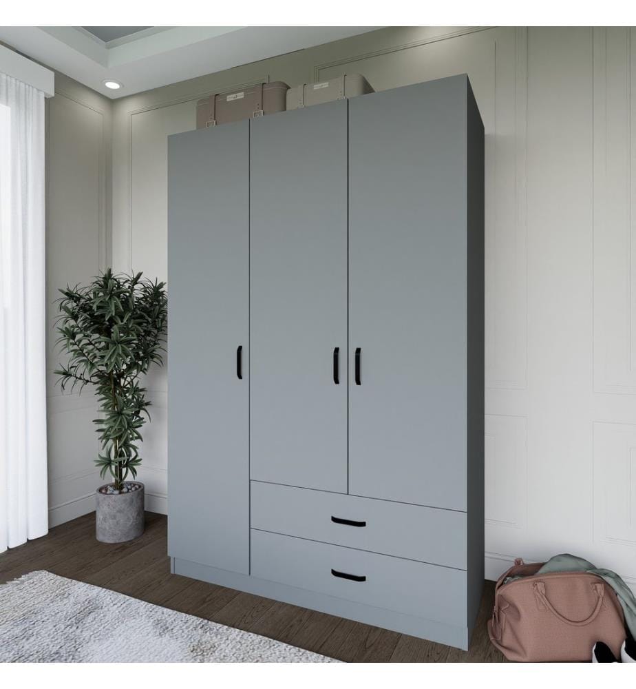 Armoire, Grey, 100% Melamine Coated Particle Board
