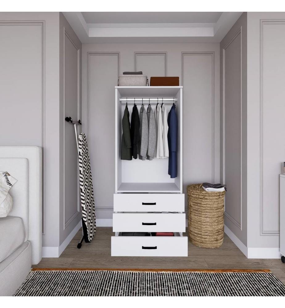 Armoire, blanc mat, panneau de particules 100 % mélaminé