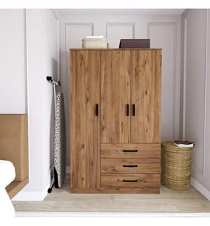 Kleiderschrank, Atlantikkiefer, 100 % MELAMINBESCHICHTETE SPANPLATTE