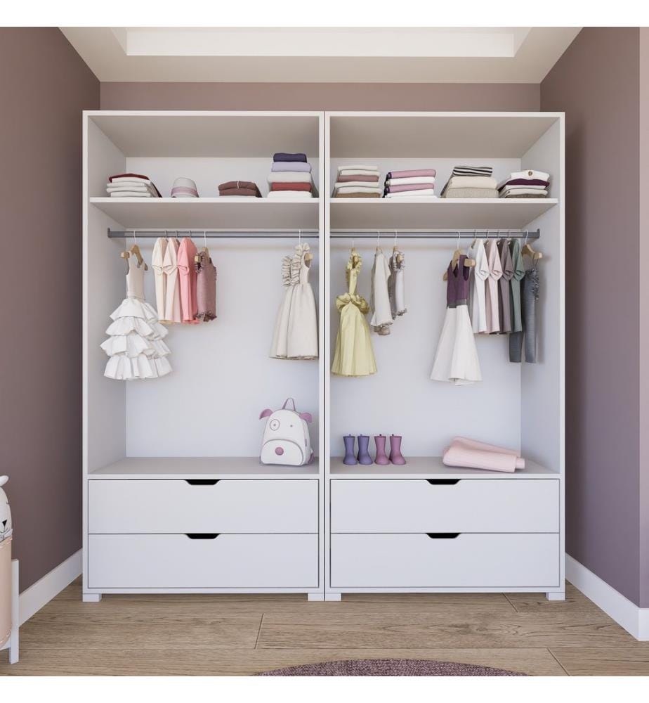 Armoire, blanc mat, panneau de particules 100 % mélaminé