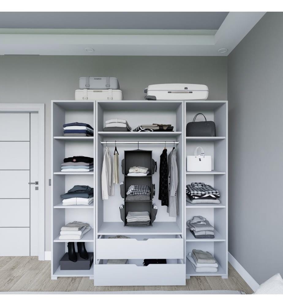 Armoire, blanc mat, panneau de particules 100 % mélaminé
