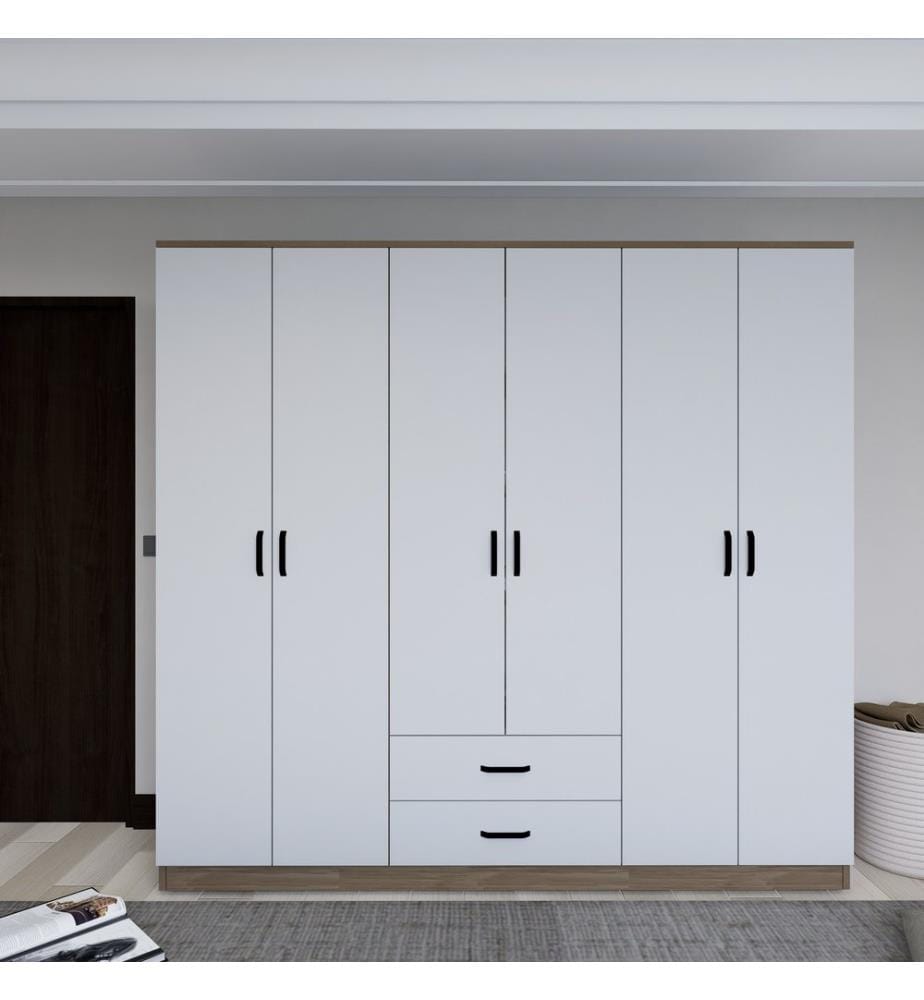 Kleiderschrank, Hellwalnuss, 100 % MELAMINBESCHICHTETE SPANPLATTE