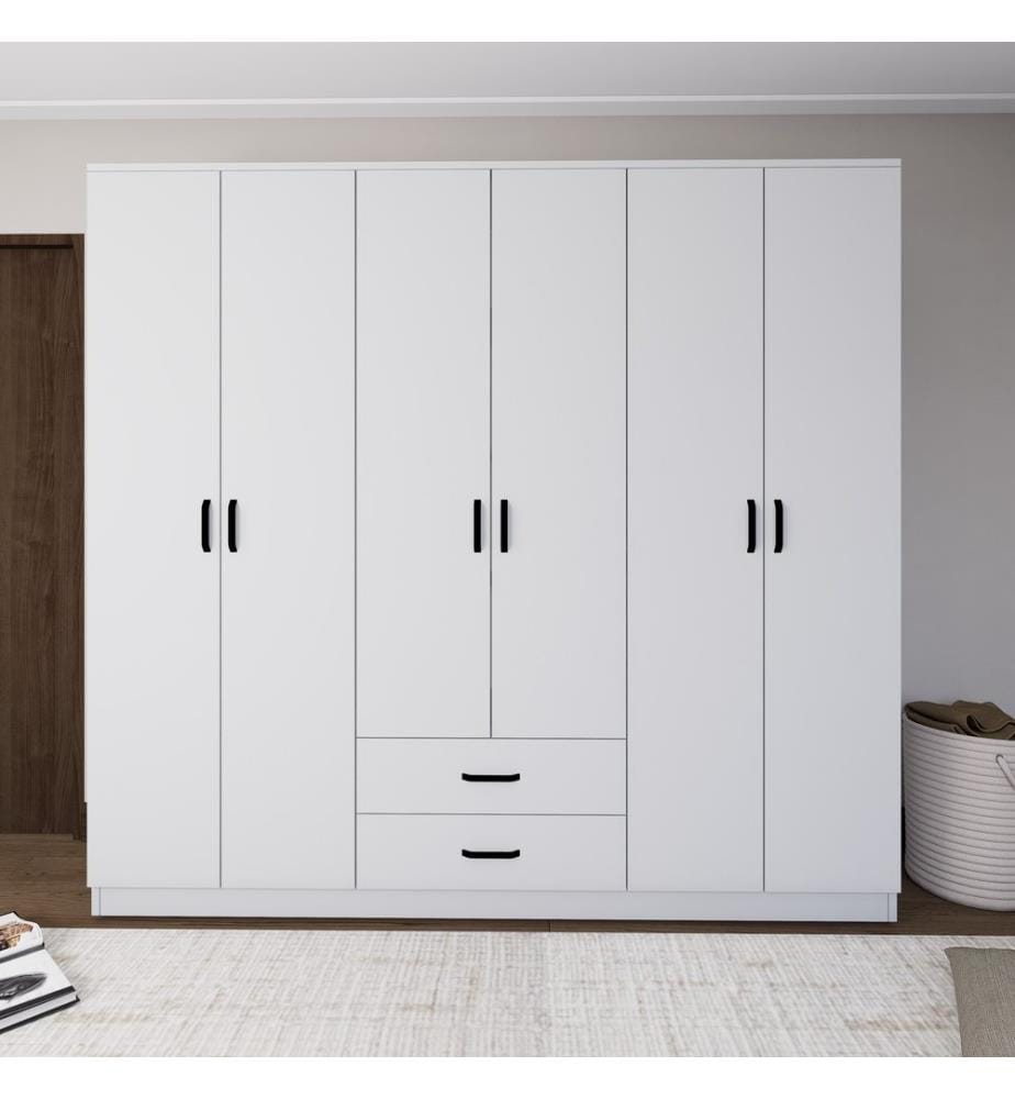 Armoire, blanc mat, panneau de particules 100 % mélaminé