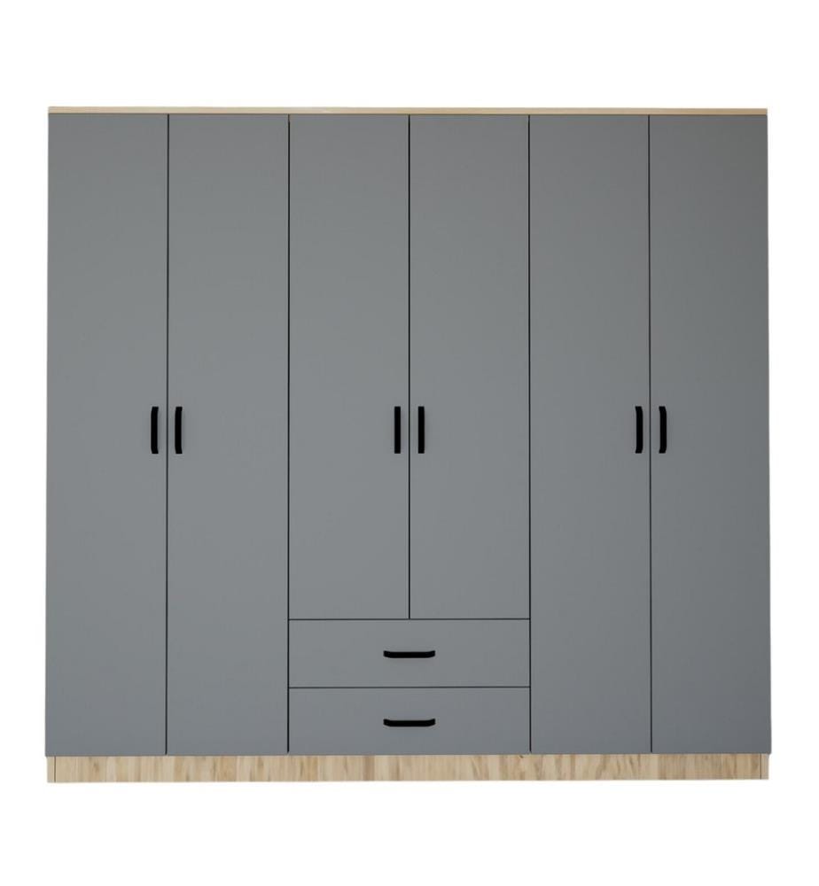 Armoire, gris, blanc, panneau de particules 100 % mélaminé