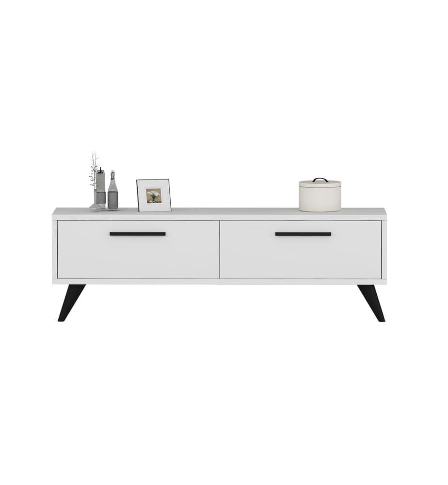 Weiss, Tv Schränke, 45X120X29,6 cm, Melaminbeschichtete Partikelplatte