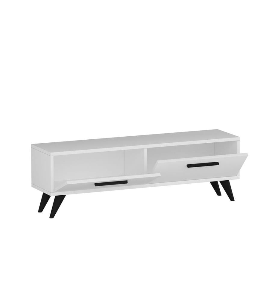 Weiss, Tv Schränke, 45X120X29,6 cm, Melaminbeschichtete Partikelplatte